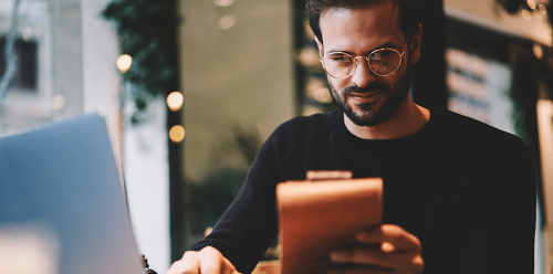 man with laptop