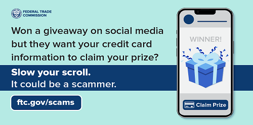 Social Media Prize Giveaway Scams